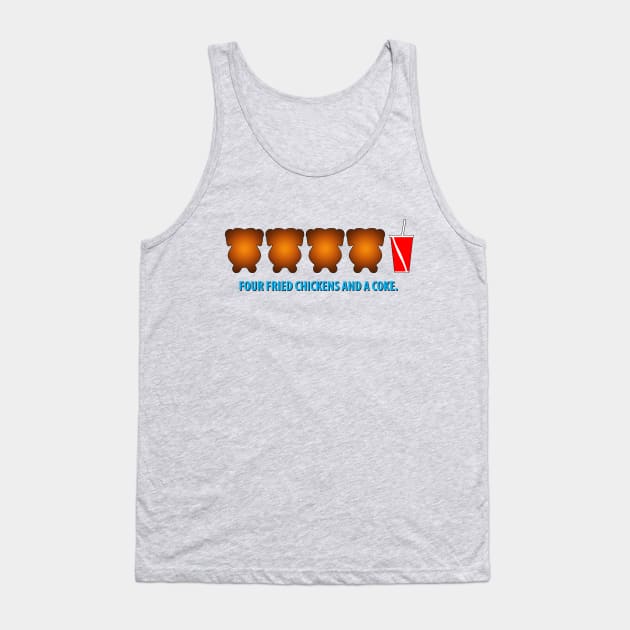 Four Fried Chickens and a Coke Tank Top by GloopTrekker